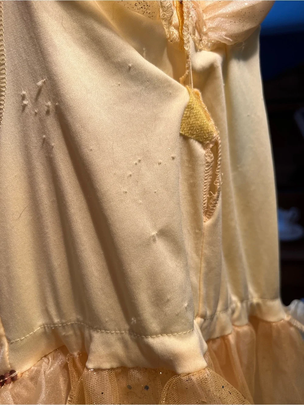 Disney Princess Belle Costume Beauty The Beast Dress Child Size 4/6x Yellow